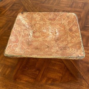 R. Pulvermacher Decorative Arts Decoupage Papier Mache Bowl